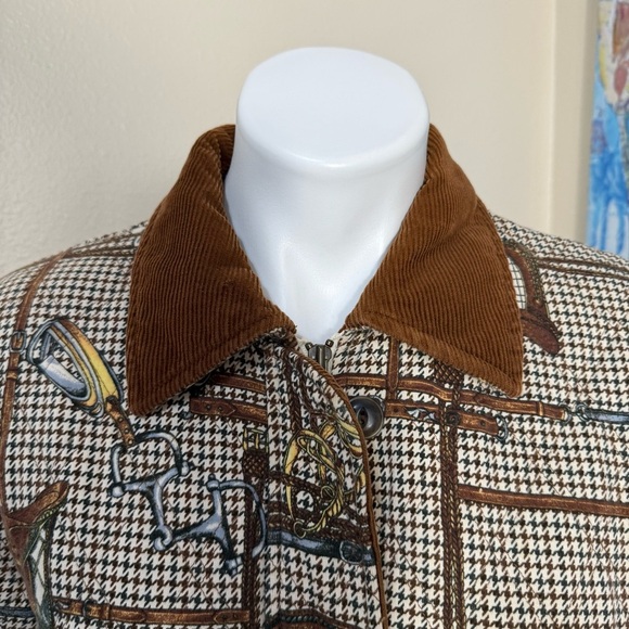 JONES NEW YORK SPORT Equestrian barn chore field coat Corduroy Jacket western - Picture 9 of 10
